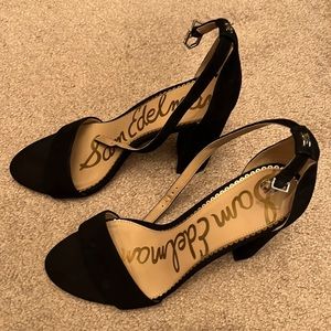 Sam Edelman Black Suede Yaro Sandals Size 8.5